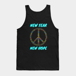 2021 New Year New Hope in Peace Symbol Tank Top